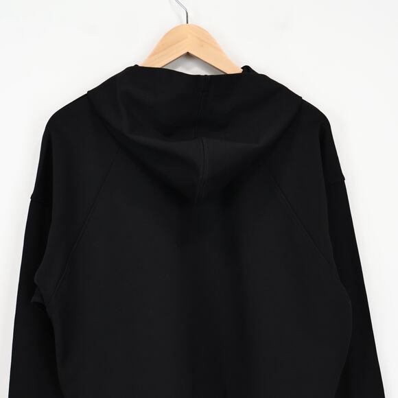 NWT Madewell Ponte Relaxed Fit Stretch Hoodie Sweatshirt Jet Black Size Large - Picture 6 of 9